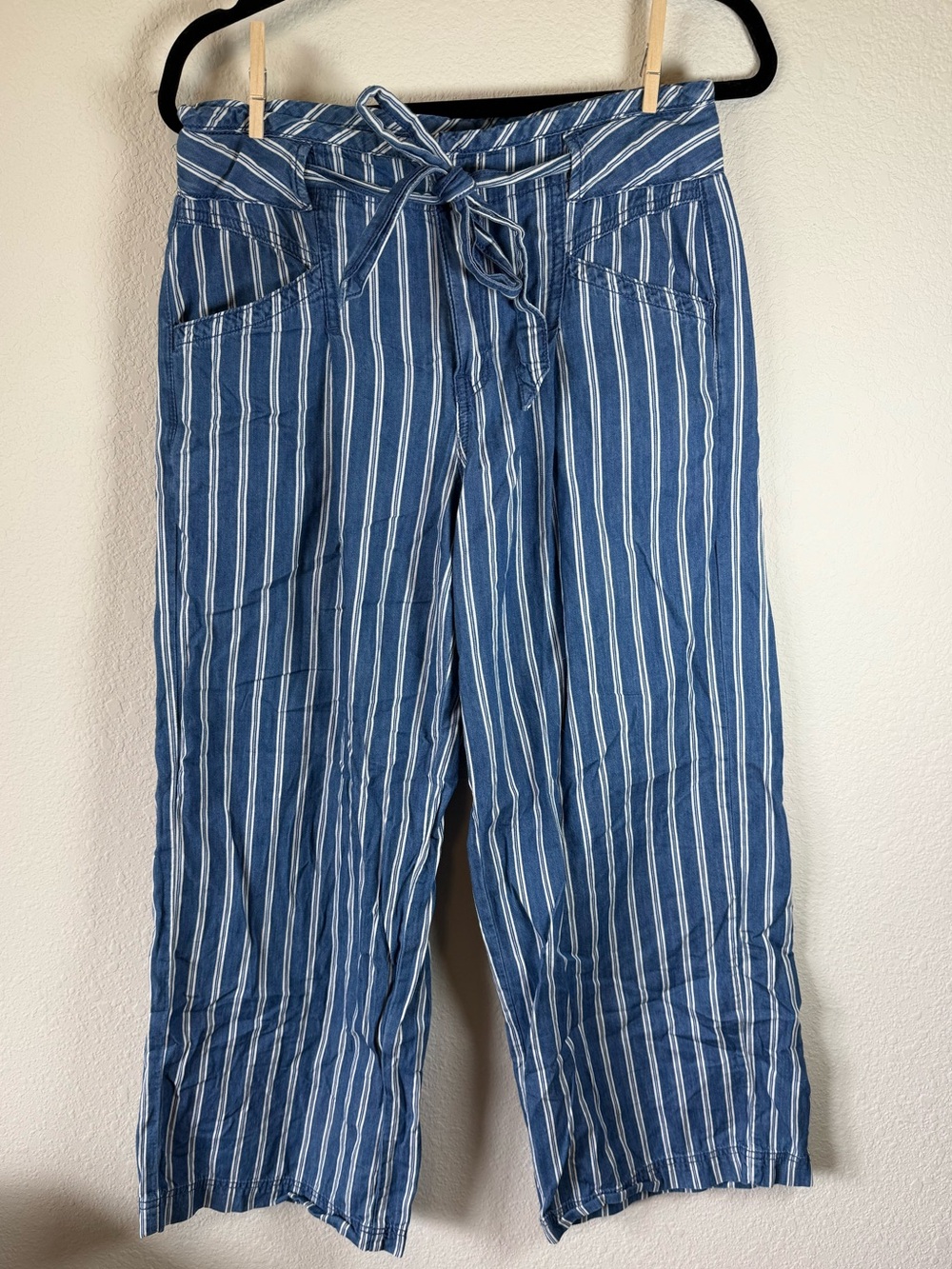 American Eagle Striped Tie-Waist Wide Leg Pants – Women's Size 6